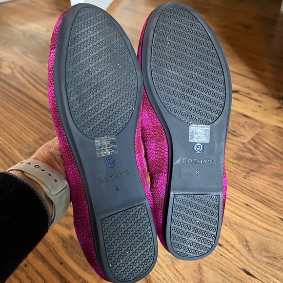 Rothy's Loafers in "Cherry Gingham," pink and red, EUC, size 8 - Picture 3 of 3